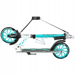 LED Scooter Raven Galaxia White/Mint 200mm with bell, bottle holder