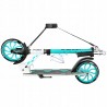 LED Scooter Raven Galaxia White/Mint 200mm with bell, bottle holder