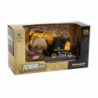Wheel Excavator With Bulldozer Metal Huina Yellow 1:50