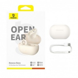 Baseus Bass 15 Clip Open Ear Headset True Wireless Stereo (TWS) In-ear Calls/Music Bluetooth White