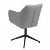 Стул   кресло NORA 58x58xH83,5см, материал  ткань, цвет  светло-серый, ножки  металл, цвет  чёрный