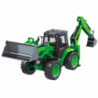Remote Control Backhoe Loader RC Lights Sound Green Huina 1:14