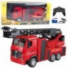 Fire Truck Extendable Ladder Water Spray Huina 1:18