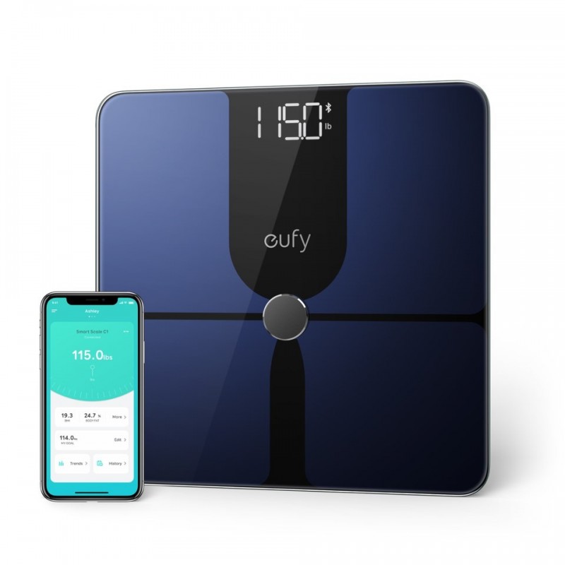 Eufy Smart Scale P1 T9147011 Personal scale Rectangle Black Electronic personal scale