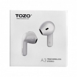 TOZO A3 True Wireless Stereo (TWS) USB Type-C Bluetooth In-Ear Headset White