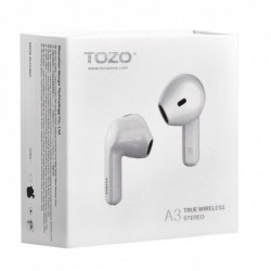 TOZO A3 True Wireless Stereo (TWS) USB Type-C Bluetooth In-Ear Headset White