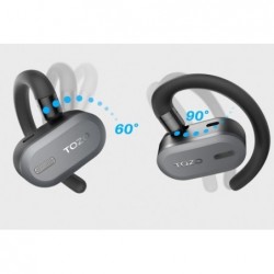 TOZO Open Buds True Wireless Stereo (TWS) In-Ear USB Type-C Bluetooth Headset Black