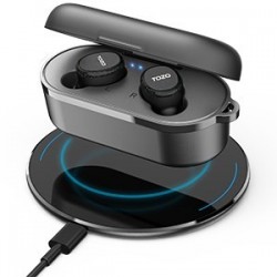 TOZO T10S True Wireless Stereo (TWS) In-Ear USB Type-C Bluetooth Headset Black