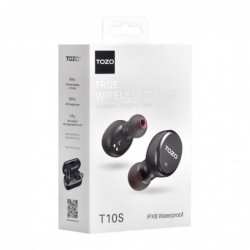 TOZO T10S True Wireless Stereo (TWS) In-Ear USB Type-C Bluetooth Headset Black