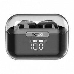 TOZO T18 CRYSTAL BUDS True Wireless Stereo (TWS) In-Ear USB Type-C Bluetooth Headset Black
