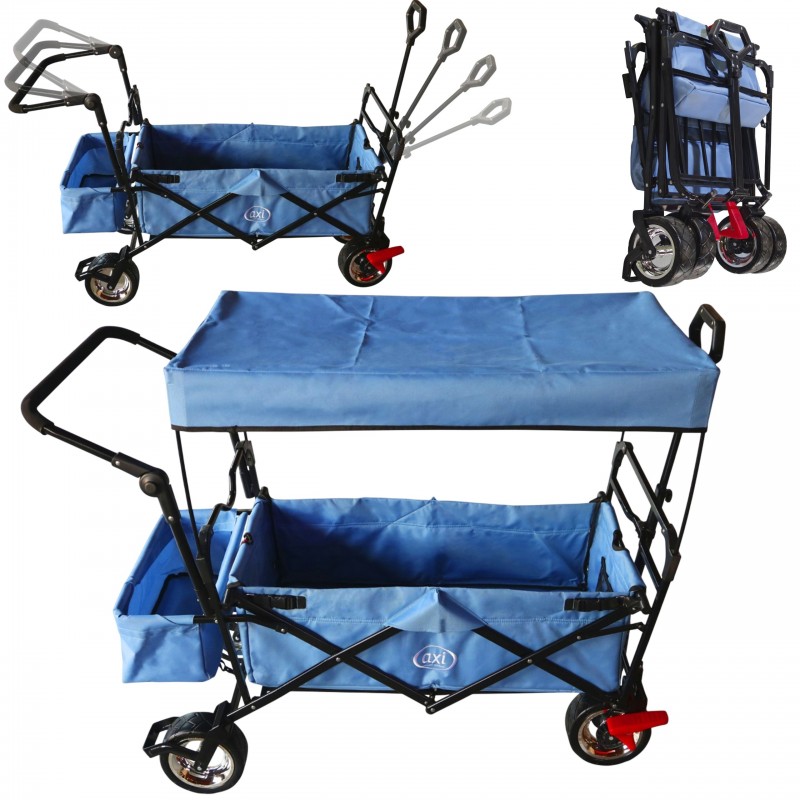 AXI Składany Wózek Plażowy z Dachem Hamulcem i Torbą 80Kg