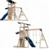 AXI Drewniany Duży Plac Zabaw Huśtawki Zjeżdżalnia Wieża + Piaskownica