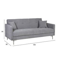 Sofa bed LOGAN light grey