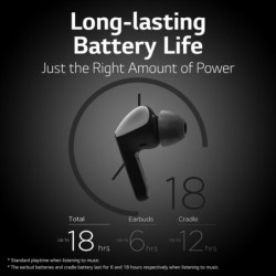 LG TONE Free FN4 Headset True Wireless Stereo (TWS) In-ear Calls/Music Bluetooth Black