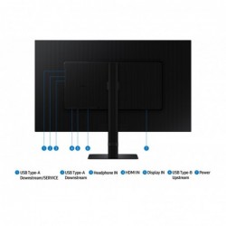 Samsung S60D computer monitor 81.3 cm (32") 2560 x 1440 pixels Quad HD LCD Black