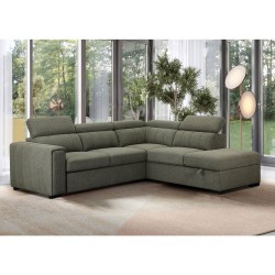 Corner sofa bed ODELIA-2 RC, light green