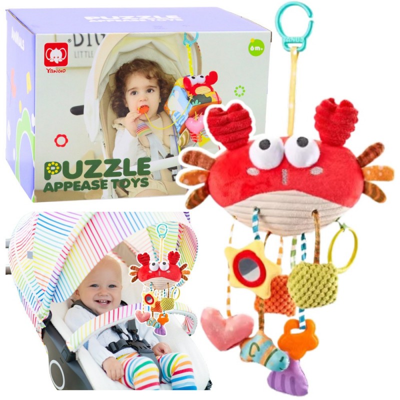 Sensory Toy Crab Bed Hanger 9in1