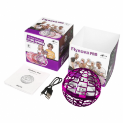 Flying Spinning Ball Flynova Hand Controlled Pink LED 10cm