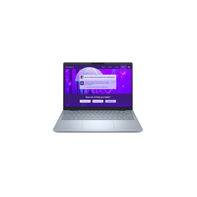 Dell Plus 14 DB14250 AG 2.5K Ultra 7 256V/16GB/512GB/Intel Arc/Win11 Pro/ENG backlit kbd/Ice Blue/FP/3Y Basic OnSite