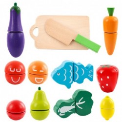 Vegetable and Fruit Chopping Set in a Bucket Board Knife Wooden