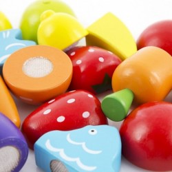 Vegetable and Fruit Chopping Set in a Bucket Board Knife Wooden