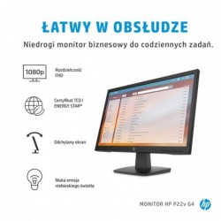 HP P22v G4 computer monitor 54.6 cm (21.5") 1920 x 1080 pixels Full HD Black