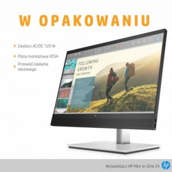 HP Mini-in-One 24 computer monitor 60.5 cm (23.8") 1920 x 1080 pixels Full HD LED Black