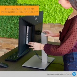 HP Mini-in-One 24 computer monitor 60.5 cm (23.8") 1920 x 1080 pixels Full HD LED Black