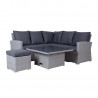 Garden furniture set SAMUEL table, corner sofa and ottoman