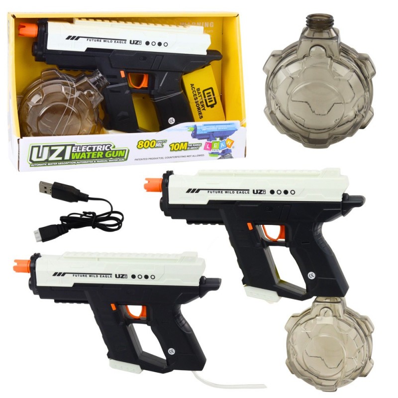 Electric Water Gun Automatic 10m Black White 800ml