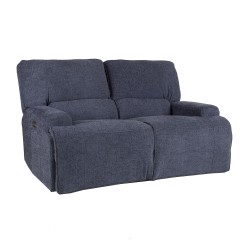 Sofa MARCUS 2-seater recliner, greyish blue