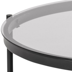 Diivanilaud BAYONNE, D79xH42cm, suitsuklaas, teras