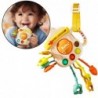 Sensory Toy Teether Rattle For Toddler Bottle 3in1