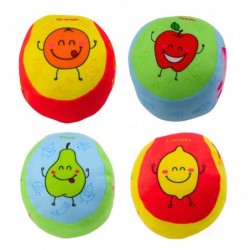 Set of Soft Balls for Toddlers Colorful Fruits 4pcs