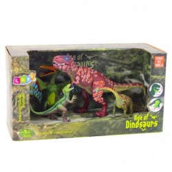 Set of Dinosaurs Figures Movable Legs Mouths 4pcs