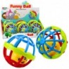 Ball with Rattle Sensory Rubber Elastic Colorful