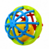 Ball with Rattle Sensory Rubber Elastic Colorful
