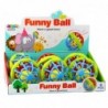 Ball with Rattle Sensory Rubber Elastic Colorful