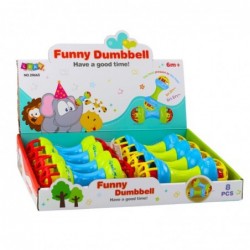 Rattle Teether For Babies Dumbbell Colorful