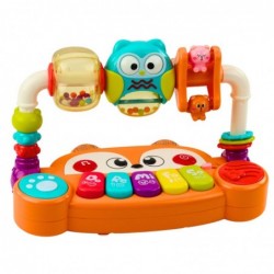 Educational Piano Interactive Rattles Owl Orange