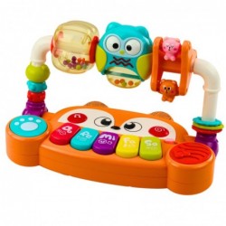 Educational Piano Interactive Rattles Owl Orange