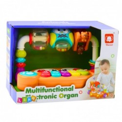 Educational Piano Interactive Rattles Owl Orange