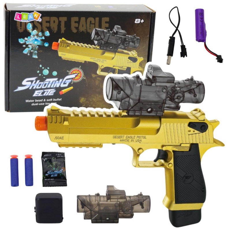 Electric Water Ball Gun Foam Darts Gold