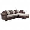 Угловой диван-кровать LUCREZIA 284x90 170xH90cм, ПУ, с ящиком для белья, материал покрытия  ткань, коричневый  бежевый
