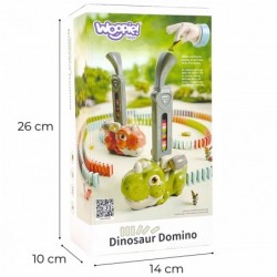 WOOPIE Elektryczna Ciuchcia Lokomotywa do Klocków Domino Dinozaur Pomarańczowy -  8 szt.