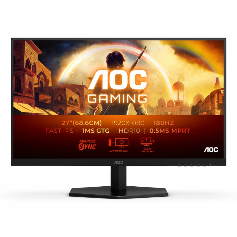 AOC 27G42E 27 " IPS FHD 16:9 180 Hz 1 ms 1920 x 1080 pixels 300 cd/mu00b2 HDMI ports quantity 1 |