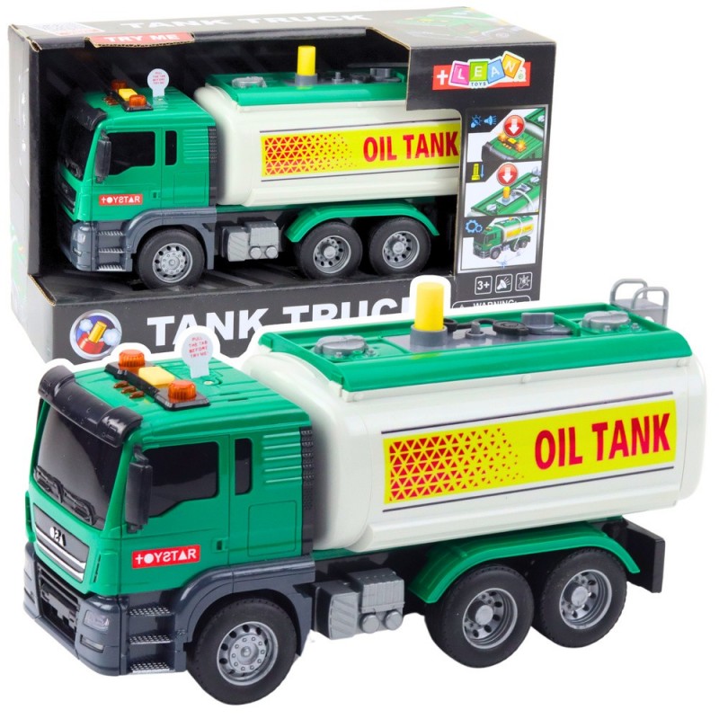 Truck Tanker Water Lights Sounds Green 1:14