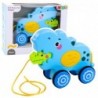 Hippopotamus on a string to pull for toddlers Sounds Blue