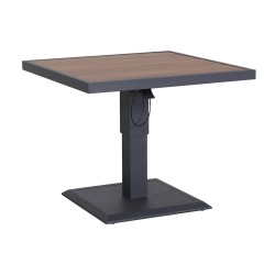 Table PARKER 90x90xH52-75cm, grey