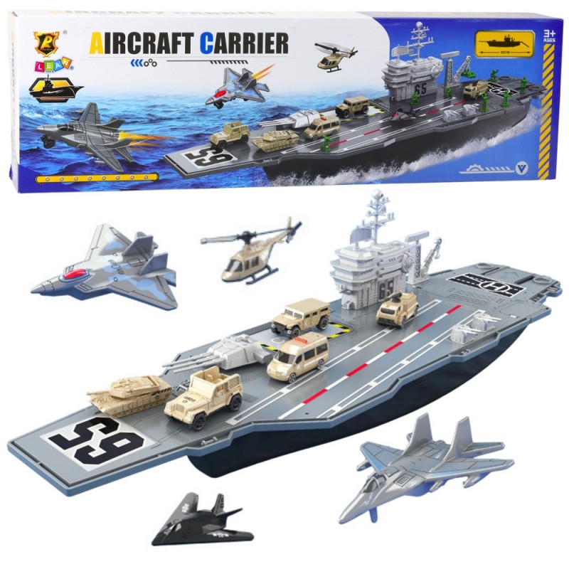 Large Military Aircraft Carrier Fighters Tanks Vehicles 70cm
